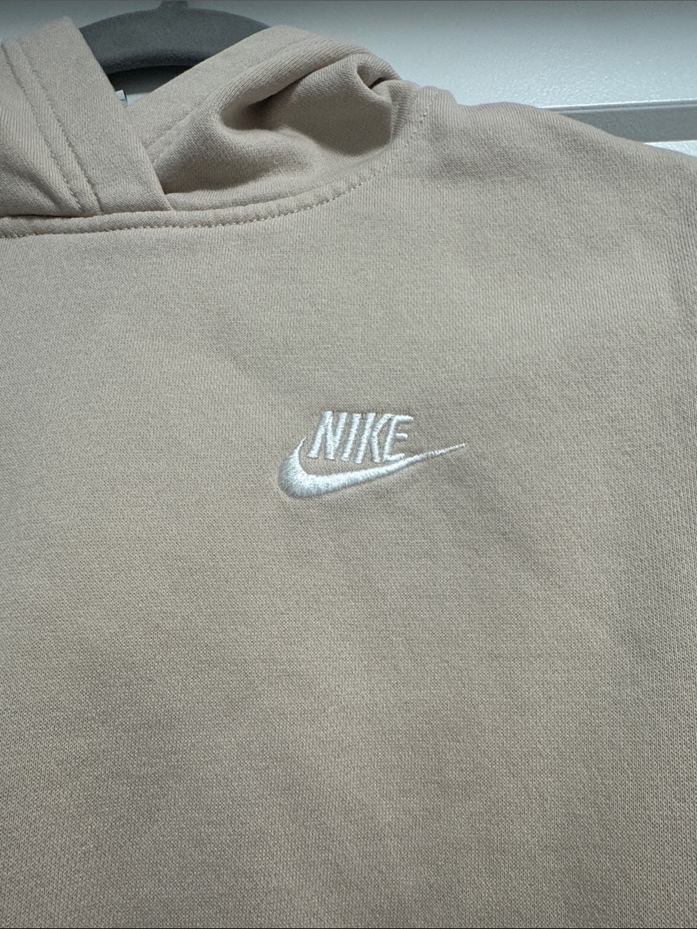 Nike Tan Boys Hoodie with White Swoosh - Picture 2 of 4